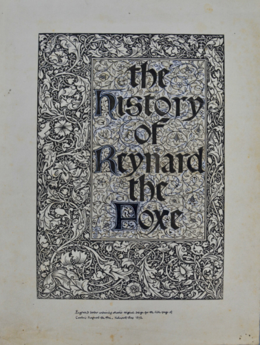 The History Of Reynard The Fox