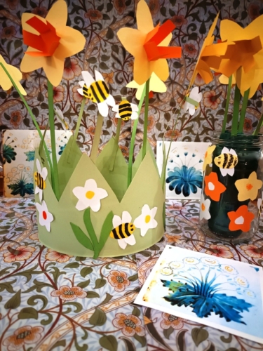 Spring Flowers Crown And Floral Tiles