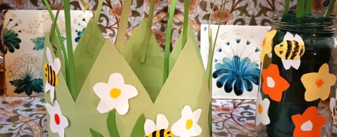 Spring Flowers Crown And Floral Tiles